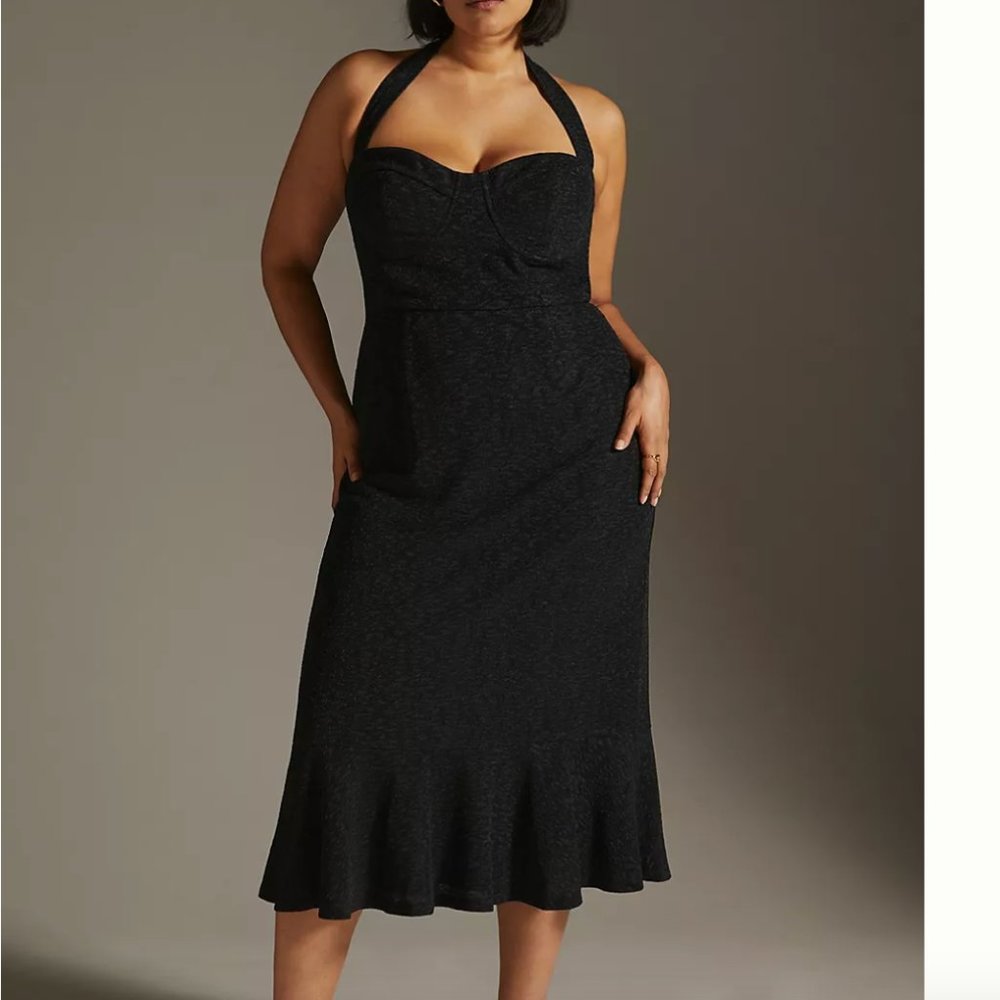 ⭐️🌻 Hutch Halter Corset Boho Peasant Hipster Hippie Art Classy Party Midi Dress